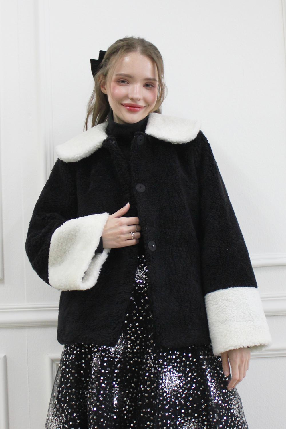Wool coloration jacket (Black)