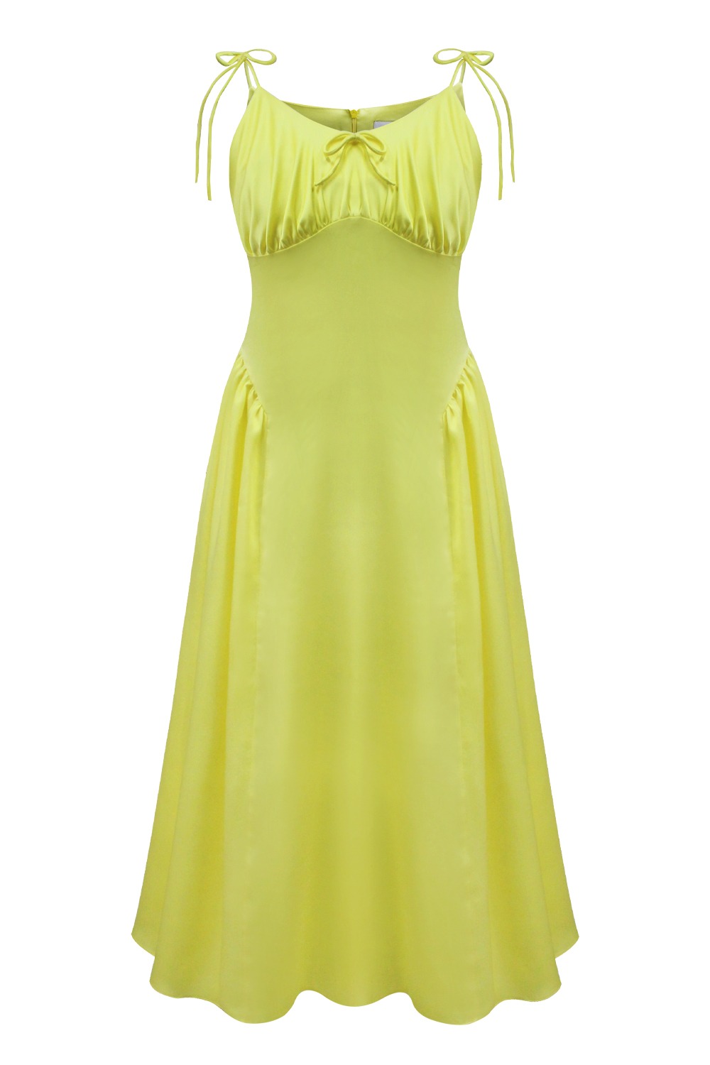 Elizabeth volume slip dress (Lemon yellow)